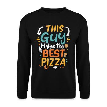 Pizza Baker This Guy Makes The Best Pizza Love - Unisex Sweatshirt - black - Front - Alina (178cm) & Michal (187cm)