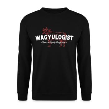 Wagyulogist Wagyu Beef GrillMaster Japan Steak - Unisex Sweatshirt - black - Front - Alina (178cm) & Michal (187cm)