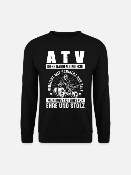 ATV Quadfahrer Actionbike Ehre & Stolz Narben - Unisex Pullover - Schwarz