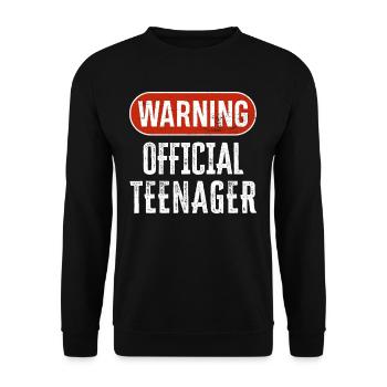 13. Geburtstag Jungen Offizieller Teenager - Unisex Pullover - Schwarz - Vorne - Alina (178cm) & Michal (187cm)