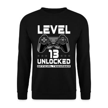 13ème anniversaire garçons gamer adolescent gaming - Sweat-shirt Unisexe - noir - Devant - Alina (178cm) & Michal (187cm)