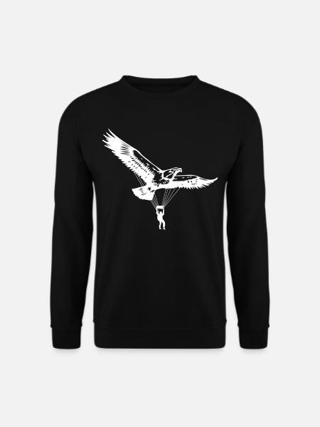 Paraglider paraglider as eagle - Unisex Sweatshirt - black