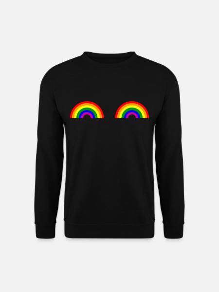 Regenbogen Boobies LGBT Pride Gay Pride Month - Unisex Pullover - Schwarz