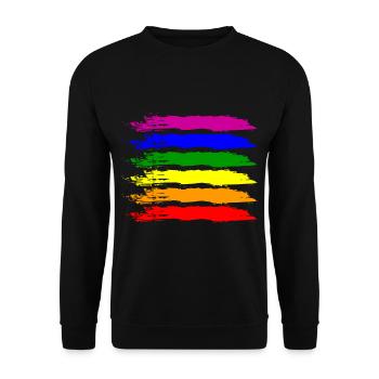PRIDE FLAG LGBT Pride Gay Pride Month LGBTQ Drapeau - Sweat-shirt Unisexe - noir - Devant - Alina (178cm) & Michal (187cm)