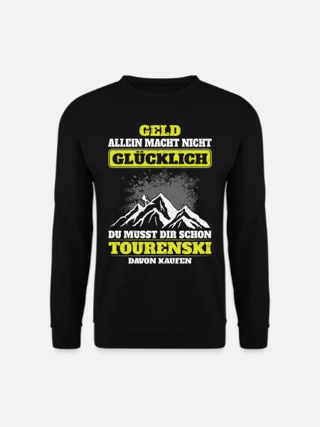 Tourenski Skifahrer Alpin Ski Berge Skitour - Unisex Pullover - Schwarz