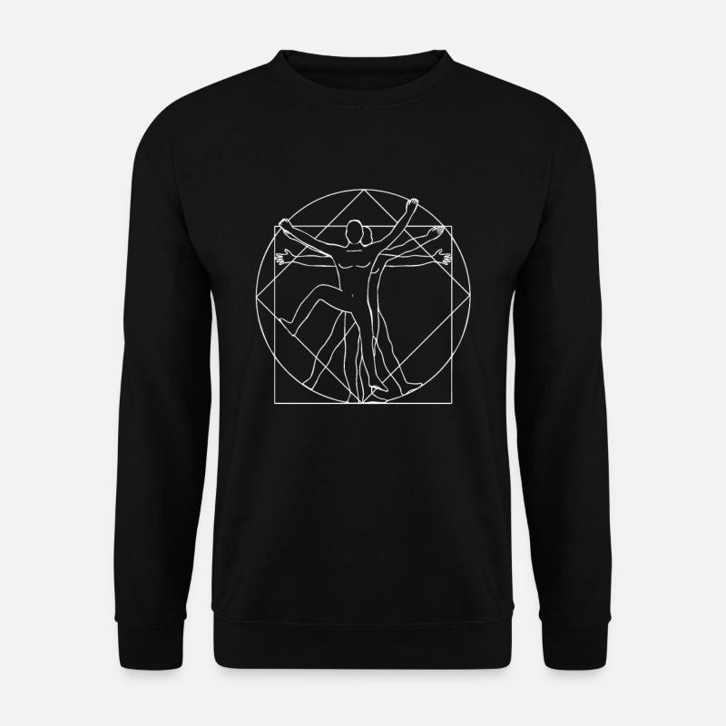 Bouldering Vitruvian man climber - Unisex Sweatshirt - black