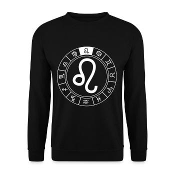 Zodiac sign Leo - Unisex Sweatshirt - black - Front - Alina (178cm) & Michal (187cm)