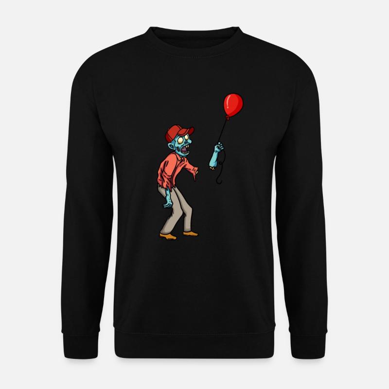 Zombie Luftballon sarkasmus halloween ballon - Unisex Pullover - Schwarz