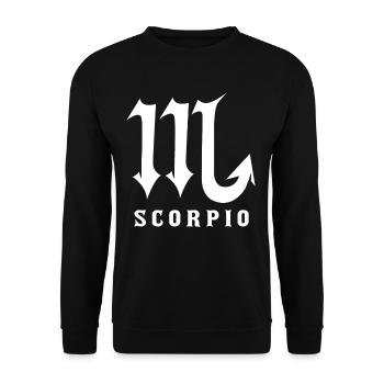 Sternzeichen Skorpion - Unisex Pullover - Schwarz - Vorne - Alina (178cm) & Michal (187cm)