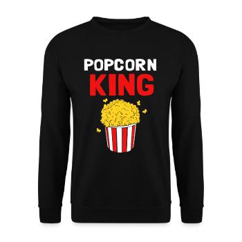Popcorn Roi - Sweat-shirt Unisexe - noir - Devant - Alina (178cm) & Michal (187cm)
