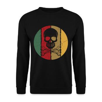 Vintage Crâne Clés Mécanicien Artwork - Sweat-shirt Unisexe - noir - Devant - Alina (178cm) & Michal (187cm)
