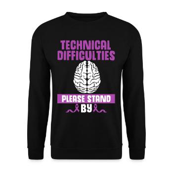 epilepsy - Unisex Sweatshirt - black - Front - Alina (178cm) & Michal (187cm)