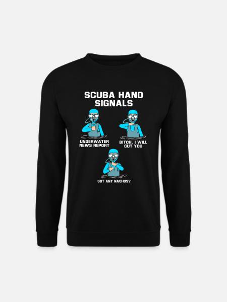 Diver Hand sign Scuba Diving - Unisex Sweatshirt - black