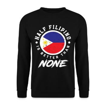 Philippines Origine Semi-Filipino Filipina - Sweat-shirt Unisexe - noir - Devant - Alina (178cm) & Michal (187cm)