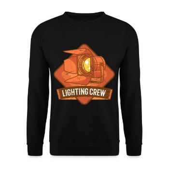 LIGHTING CREW VINTAGE LIGHTING TECHNICIAN - Unisex Sweatshirt - black - Front - Alina (178cm) & Michal (187cm)