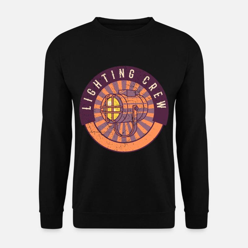 LIGHTING CREW RETRO Lichttechniker - Unisex Pullover - Schwarz