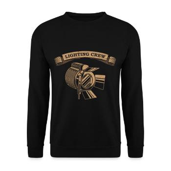 Film Illuminator Crew Lighting Technician - Unisex Sweatshirt - black - Front - Alina (178cm) & Michal (187cm)