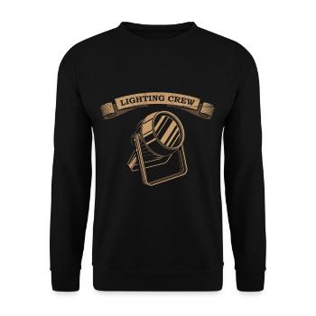 LIGHTING CREW VINTAGE LIGHTING TECHNICIAN - Unisex Sweatshirt - black - Front - Alina (178cm) & Michal (187cm)