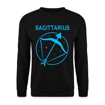 Zodiac sign Sagittarius - Unisex Sweatshirt - black - Front - Alina (178cm) & Michal (187cm)