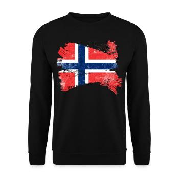 Norway Flag - Unisex Sweatshirt - black - Front - Alina (178cm) & Michal (187cm)