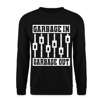 GARBAGE IN GARBAGE OUT TECHNICIENS DU SON - Sweat-shirt Unisexe - noir - Devant - Alina (178cm) & Michal (187cm)