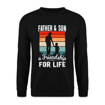 Père & fils Amitié Famille Partenaire - Sweat-shirt Unisexe - noir - Devant - Alina (178cm) & Michal (187cm)