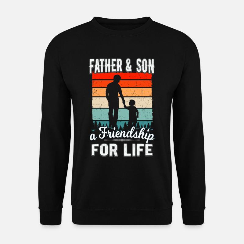 Vater & Sohn Freundschaft Familie Partnerlook - Unisex Pullover - Schwarz