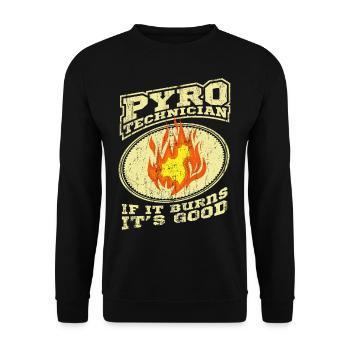 PYROTECHNICIENS Pyro-techniciens Feux d’artifice - Sweat-shirt Unisexe - noir - Devant - Alina (178cm) & Michal (187cm)