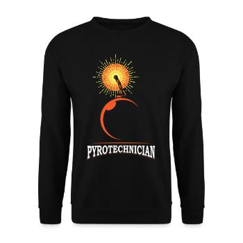 PYROTECHNICIENS Pyro-techniciens Feux d’artifice - Sweat-shirt Unisexe - noir - Devant - Alina (178cm) & Michal (187cm)