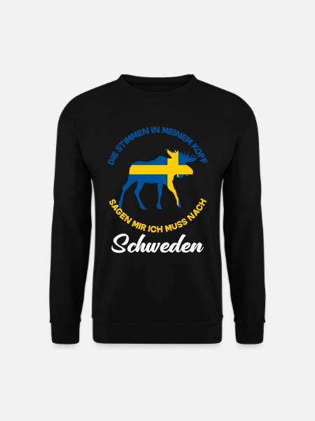 Schweden Elch Stimmen Schwede Geschenk - Unisex Pullover - Schwarz