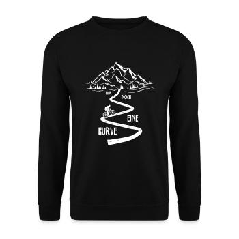 Nur Noch Kurve Fahrrad Mountainbike Berge - Unisex Pullover - Schwarz - Vorne - Alina (178cm) & Michal (187cm)