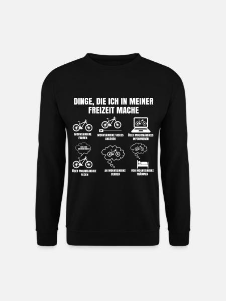 Dinge Die Ich In Meiner Freizeit Mache Fahrrad - Unisex Pullover - Schwarz