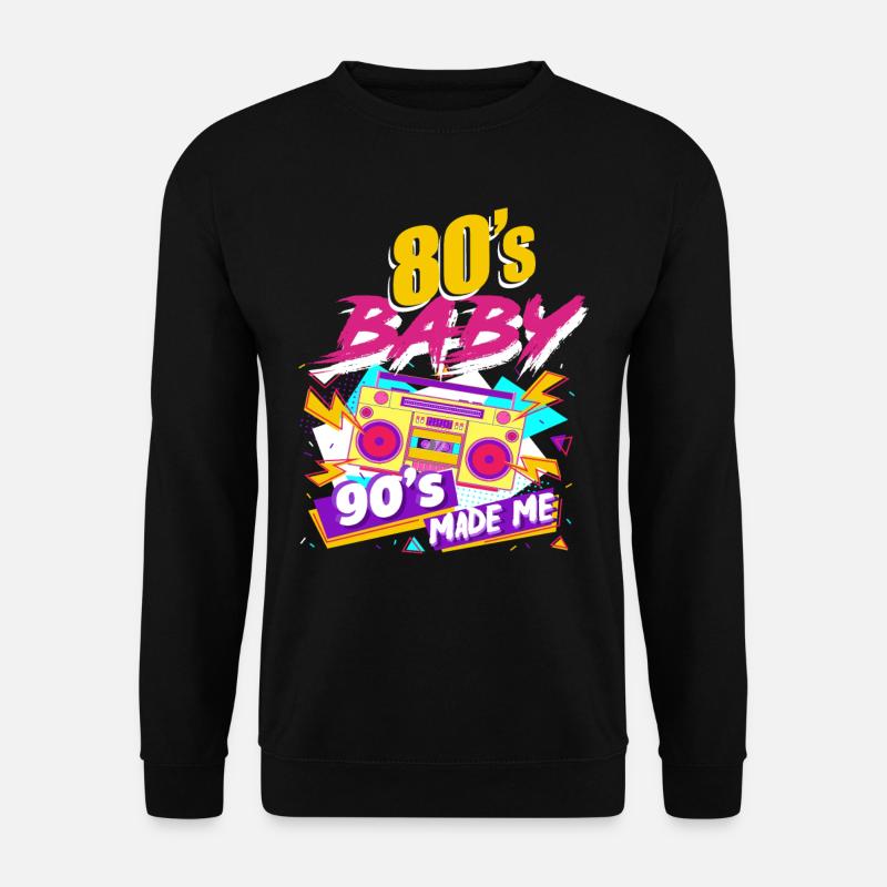 80er Jahre Kind der 80er Geschenk - Unisex Pullover - Schwarz