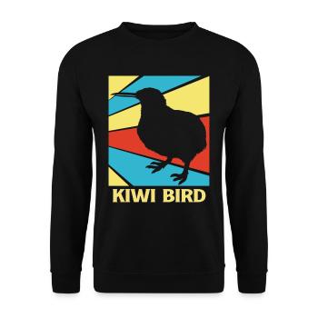 kiwi-oiseau kiwi - Sweat-shirt Unisexe - noir - Devant - Alina (178cm) & Michal (187cm)