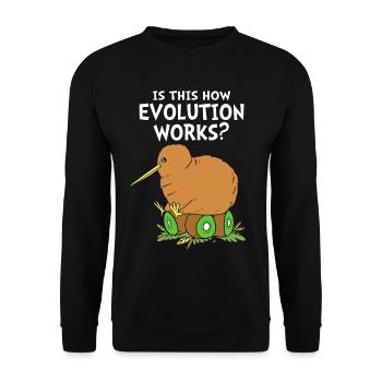kiwi-oiseau kiwi - Sweat-shirt Unisexe - noir - Devant - Alina (178cm) & Michal (187cm)