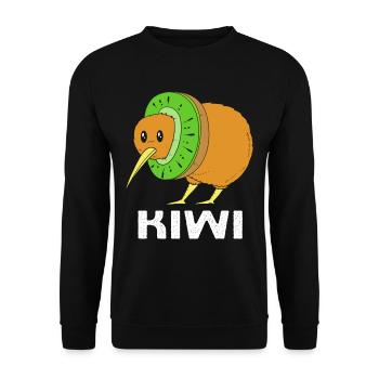 kiwi-oiseau kiwi - Sweat-shirt Unisexe - noir - Devant - Alina (178cm) & Michal (187cm)