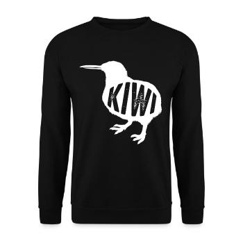kiwi-oiseau kiwi - Sweat-shirt Unisexe - noir - Devant - Alina (178cm) & Michal (187cm)