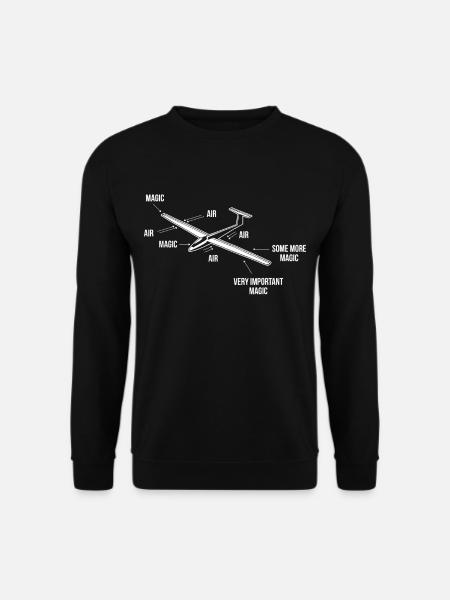 Gliding Glider Magic Aviation Flight Glider Pilot - Unisex Pullover - Schwarz