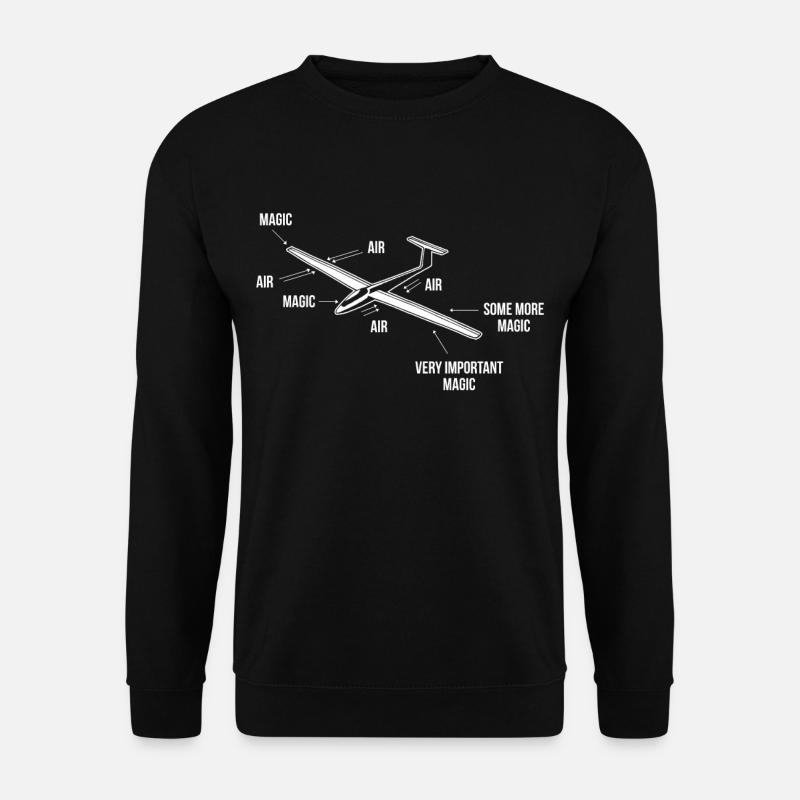 Gliding Glider Magic Aviation Flight Glider Pilot - Unisex Pullover - Schwarz