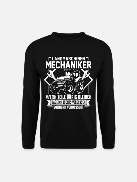 Landmaschinen Mechaniker Traktor Werkzeug - Unisex Pullover - Schwarz