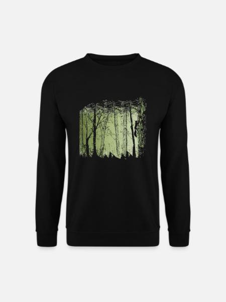 Eichhörnchen im Wald - Unisex Pullover - Schwarz