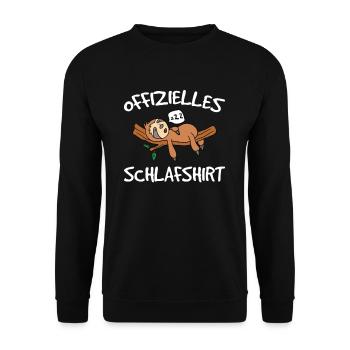 Faultier Mein Offizielles Schlaf Schlafen Faultier - Unisex Pullover - Schwarz - Vorne - Alina (178cm) & Michal (187cm)