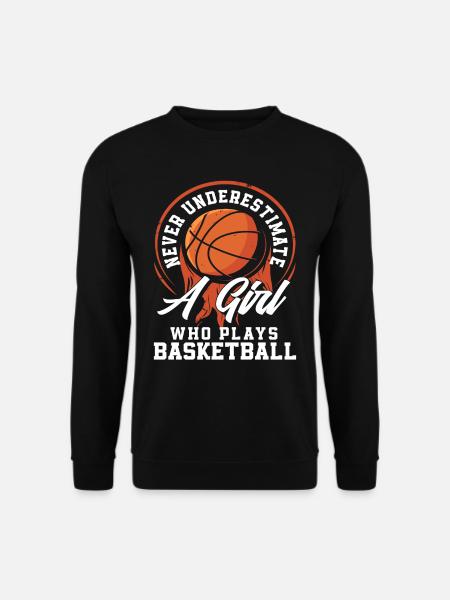 Basketballerin Sportlerin Geschenk Basketball Frau - Unisex Pullover - Schwarz