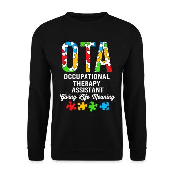 Therapist Therapy Occupational therapy Occupational therapist - Unisex Sweatshirt - black - Front - Alina (178cm) & Michal (187cm)