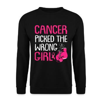 Cancer du sein - Sweat-shirt Unisexe - noir - Devant - Alina (178cm) & Michal (187cm)