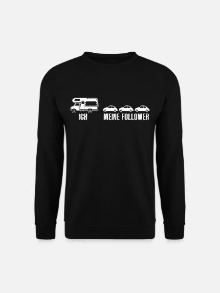 Wohnmobil Camping My Follower Wohnwagen Autofahrer - Unisex Pullover - Schwarz