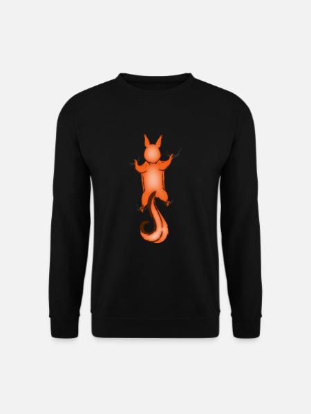 Witziges Comic Nagetier hängt ab Eichhörnchen Fun - Unisex Pullover - Schwarz