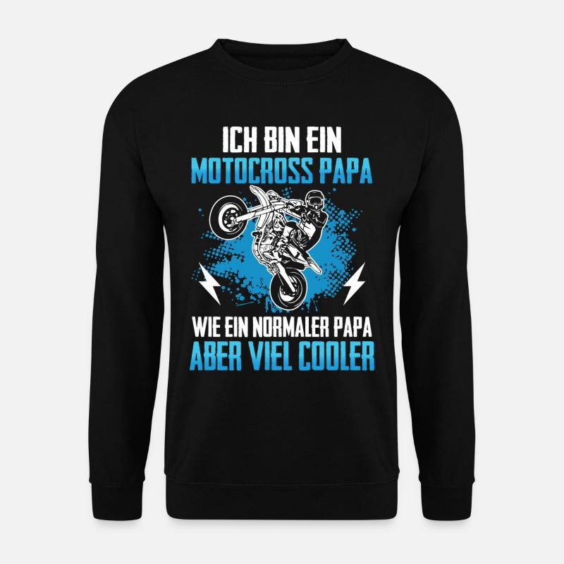 Motocross Papa wie ein normaler Papa nur cooler - Unisex Pullover - Schwarz