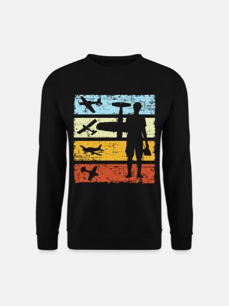 Retro Modellflieger - Unisex Pullover - Schwarz