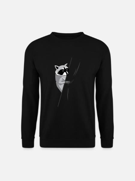 Waschbär Panda Raccoon maskierter Bandit - Unisex Pullover - Schwarz